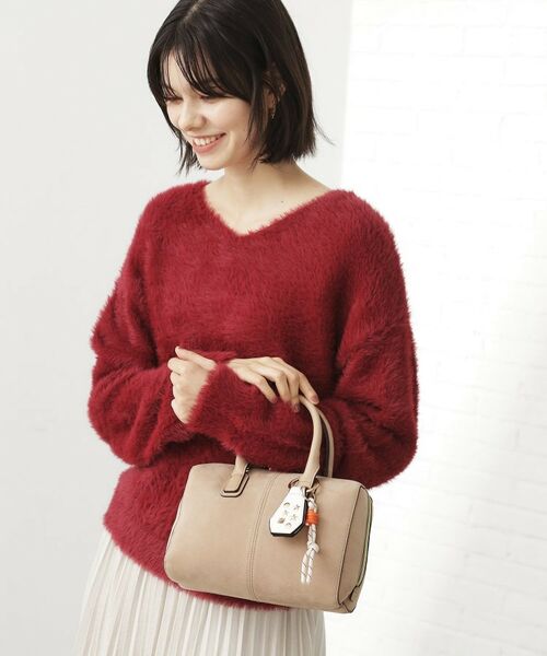 THE SHOP TK / ザ ショップ ティーケー ボストンバッグ | チャーム付きスエードミニボストンバッグ | 詳細4