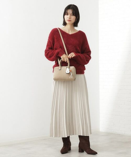 THE SHOP TK / ザ ショップ ティーケー ボストンバッグ | チャーム付きスエードミニボストンバッグ | 詳細5