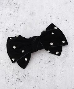 THE SHOP TK / ザ ショップ ティーケー ヘアアクセサリー | 【華やか＆上品】ビジューベロアリボンバレッタ