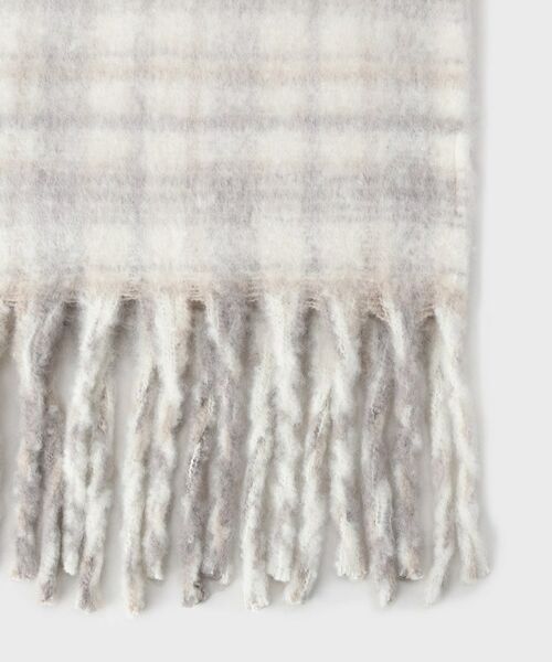 THE SHOP TK / ザ ショップ ティーケー マフラー・ショール・スヌード・ストール | 【大き目サイズ】大人ふわふわチェックマフラー | 詳細3