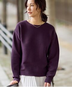 THE SHOP TK / ザ ショップ ティーケー ニット・セーター | 【S-XLサイズ/選べる7色】どこから見ても美しい ガーターニット/毛玉になりにくい/洗濯機OK