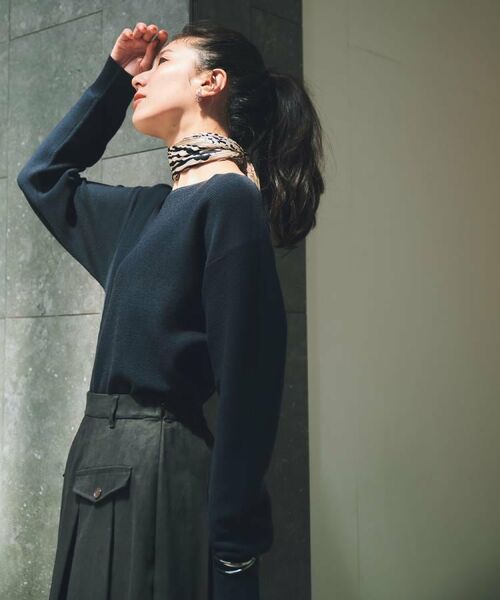 THE SHOP TK / ザ ショップ ティーケー ニット・セーター | 【S-XLサイズ/選べる7色】どこから見ても美しい ガーターニット/毛玉になりにくい/洗濯機OK | 詳細13