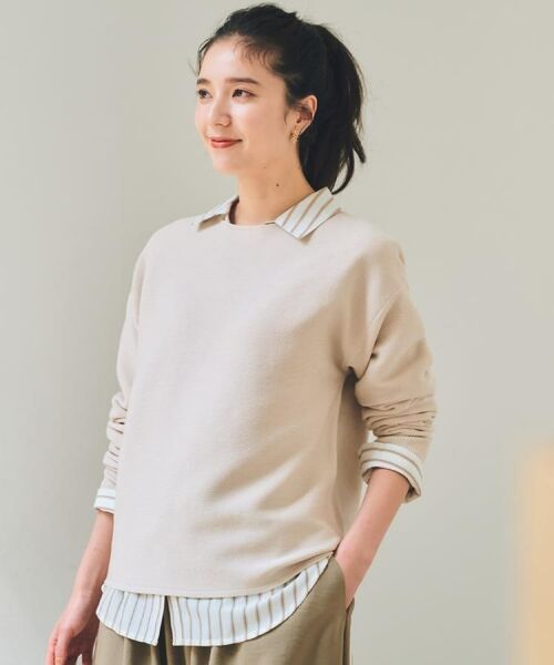 THE SHOP TK / ザ ショップ ティーケー ニット・セーター | 【S-XLサイズ/選べる7色】どこから見ても美しい ガーターニット/毛玉になりにくい/洗濯機OK | 詳細17