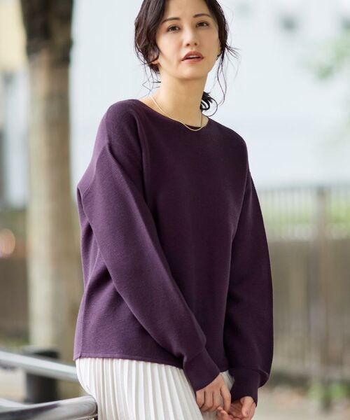 THE SHOP TK / ザ ショップ ティーケー ニット・セーター | 【S-XLサイズ/選べる7色】どこから見ても美しい ガーターニット/毛玉になりにくい/洗濯機OK | 詳細22