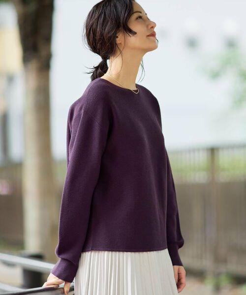 THE SHOP TK / ザ ショップ ティーケー ニット・セーター | 【S-XLサイズ/選べる7色】どこから見ても美しい ガーターニット/毛玉になりにくい/洗濯機OK | 詳細23