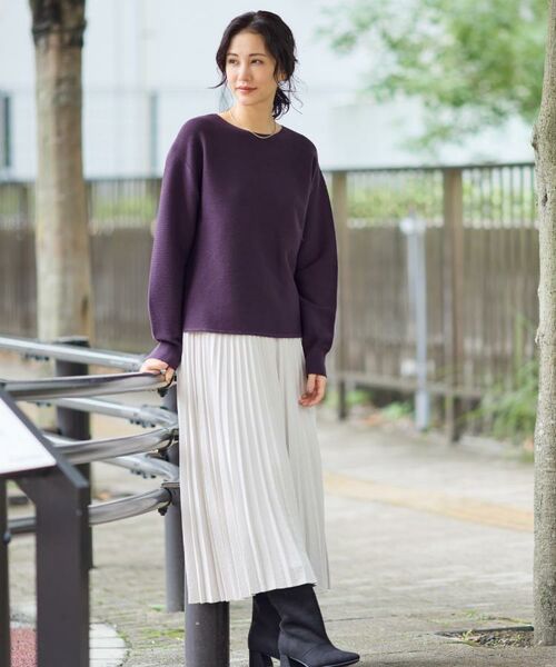 THE SHOP TK / ザ ショップ ティーケー ニット・セーター | 【S-XLサイズ/選べる7色】どこから見ても美しい ガーターニット/毛玉になりにくい/洗濯機OK | 詳細24