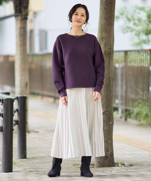 THE SHOP TK / ザ ショップ ティーケー ニット・セーター | 【S-XLサイズ/選べる7色】どこから見ても美しい ガーターニット/毛玉になりにくい/洗濯機OK | 詳細25