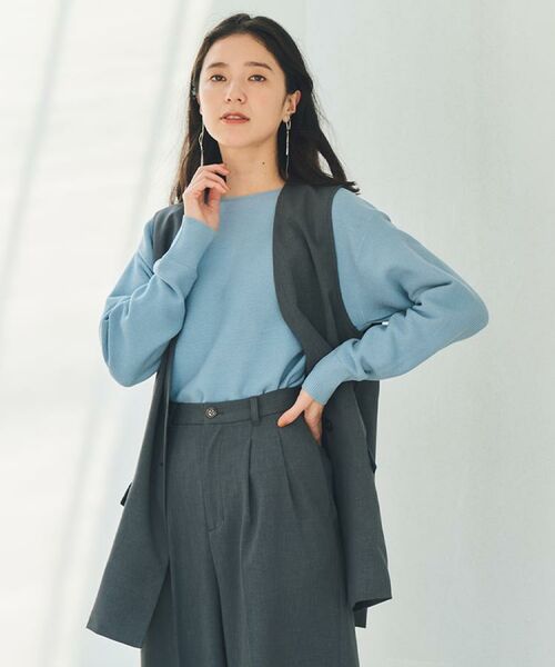 THE SHOP TK / ザ ショップ ティーケー ニット・セーター | 【S-XLサイズ/選べる7色】どこから見ても美しい ガーターニット/毛玉になりにくい/洗濯機OK | 詳細6