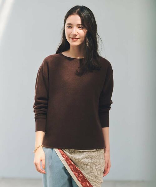 THE SHOP TK / ザ ショップ ティーケー ニット・セーター | 【S-XLサイズ/選べる7色】どこから見ても美しい ガーターニット/毛玉になりにくい/洗濯機OK | 詳細8