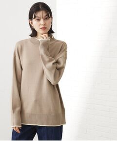 THE SHOP TK / ザ ショップ ティーケー ニット・セーター | 【インしないで着られる】金ボタン ハイネックニット/毛玉になりにくい/静電気防止/洗濯機OK
