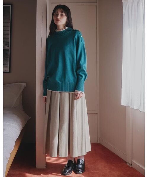 THE SHOP TK / ザ ショップ ティーケー ニット・セーター | 【インしないで着られる】金ボタン ハイネックニット/毛玉になりにくい/静電気防止/洗濯機OK | 詳細11