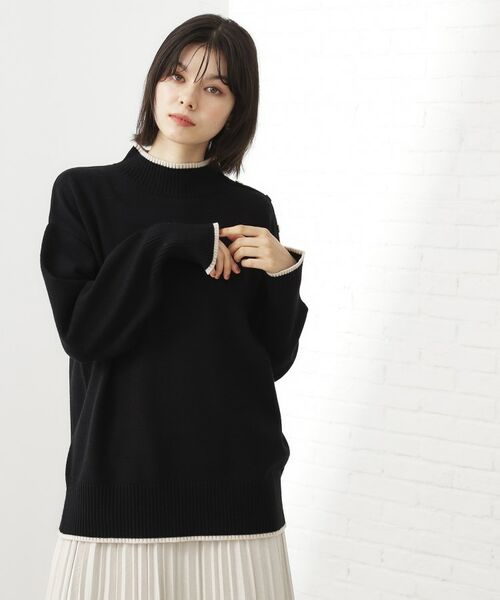 THE SHOP TK / ザ ショップ ティーケー ニット・セーター | 【インしないで着られる】金ボタン ハイネックニット/毛玉になりにくい/静電気防止/洗濯機OK | 詳細12