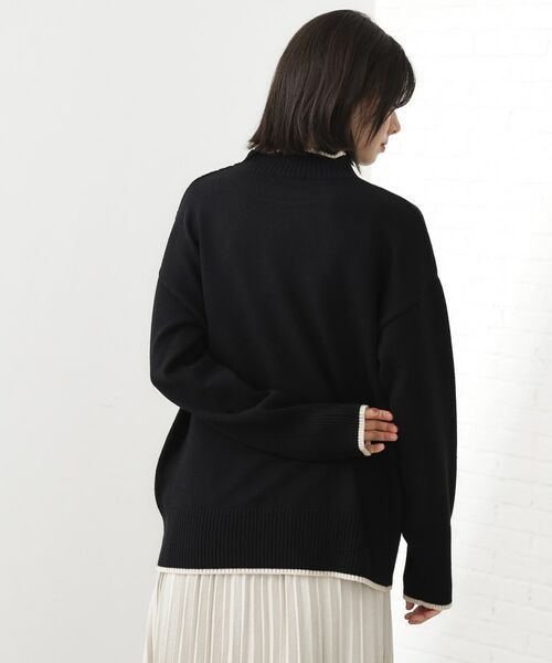 THE SHOP TK / ザ ショップ ティーケー ニット・セーター | 【インしないで着られる】金ボタン ハイネックニット/毛玉になりにくい/静電気防止/洗濯機OK | 詳細13