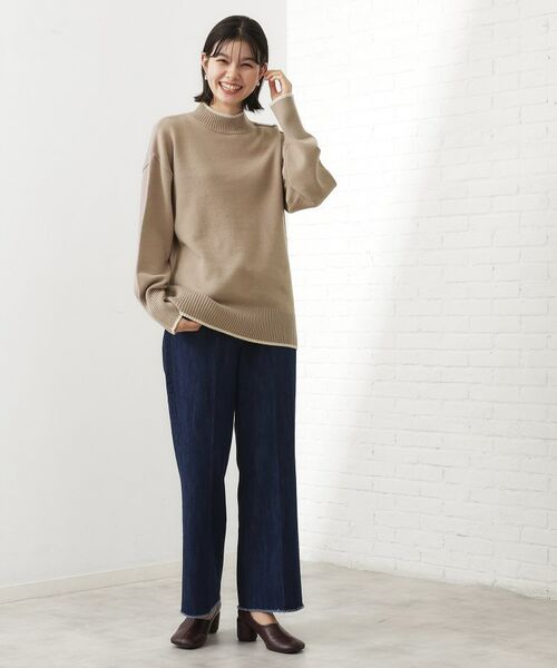 THE SHOP TK / ザ ショップ ティーケー ニット・セーター | 【インしないで着られる】金ボタン ハイネックニット/毛玉になりにくい/静電気防止/洗濯機OK | 詳細18