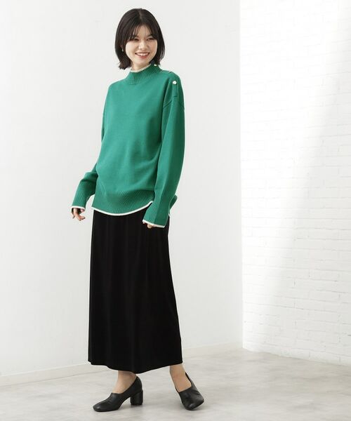 THE SHOP TK / ザ ショップ ティーケー ニット・セーター | 【インしないで着られる】金ボタン ハイネックニット/毛玉になりにくい/静電気防止/洗濯機OK | 詳細28