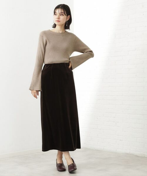 THE SHOP TK / ザ ショップ ティーケー ニット・セーター | 【品よく魅せる】フレアスリーブ リブニット/毛玉になりにくい/静電気防止/洗濯機OK | 詳細14