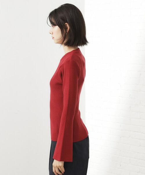 THE SHOP TK / ザ ショップ ティーケー ニット・セーター | 【品よく魅せる】フレアスリーブ リブニット/毛玉になりにくい/静電気防止/洗濯機OK | 詳細21