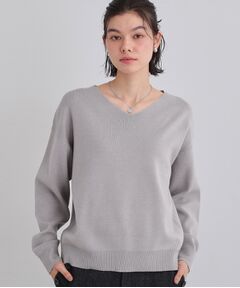 THE SHOP TK / ザ ショップ ティーケー ニット・セーター | 【すっきりシルエットが叶う】大人のためのVネックニット/毛玉になりにくい/静電気防止/洗濯機OK