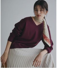 THE SHOP TK / ザ ショップ ティーケー ニット・セーター | 【すっきりシルエットが叶う】大人のためのVネックニット/毛玉になりにくい/静電気防止/洗濯機OK