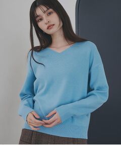 THE SHOP TK / ザ ショップ ティーケー ニット・セーター | 【すっきりシルエットが叶う】大人のためのVネックニット/毛玉になりにくい/静電気防止/洗濯機OK