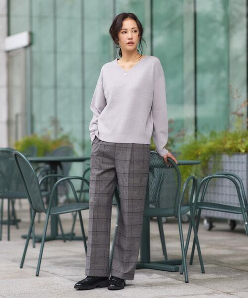 THE SHOP TK / ザ ショップ ティーケー ニット・セーター | 【すっきりシルエットが叶う】大人のためのVネックニット/毛玉になりにくい/静電気防止/洗濯機OK | 詳細10