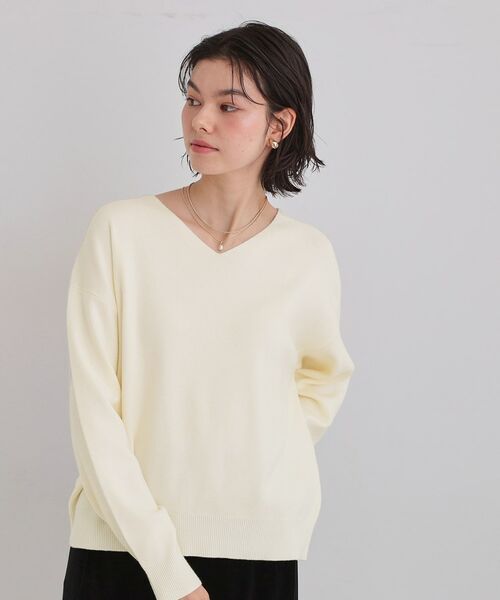 THE SHOP TK / ザ ショップ ティーケー ニット・セーター | 【すっきりシルエットが叶う】大人のためのVネックニット/毛玉になりにくい/静電気防止/洗濯機OK | 詳細11