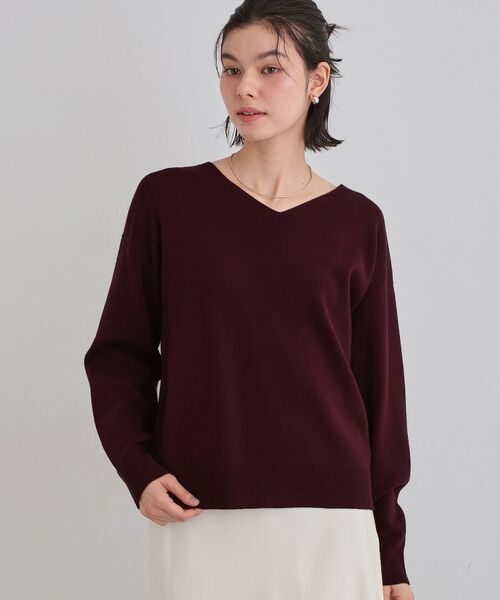 THE SHOP TK / ザ ショップ ティーケー ニット・セーター | 【すっきりシルエットが叶う】大人のためのVネックニット/毛玉になりにくい/静電気防止/洗濯機OK | 詳細23