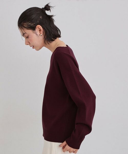 THE SHOP TK / ザ ショップ ティーケー ニット・セーター | 【すっきりシルエットが叶う】大人のためのVネックニット/毛玉になりにくい/静電気防止/洗濯機OK | 詳細24