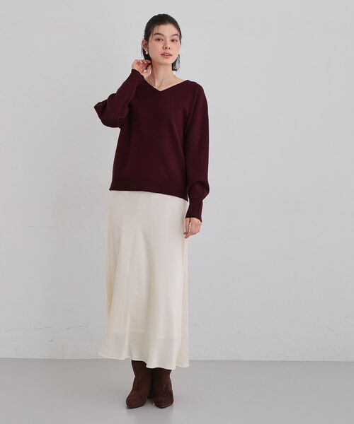 THE SHOP TK / ザ ショップ ティーケー ニット・セーター | 【すっきりシルエットが叶う】大人のためのVネックニット/毛玉になりにくい/静電気防止/洗濯機OK | 詳細26