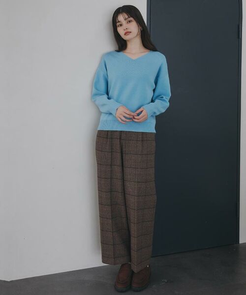 THE SHOP TK / ザ ショップ ティーケー ニット・セーター | 【すっきりシルエットが叶う】大人のためのVネックニット/毛玉になりにくい/静電気防止/洗濯機OK | 詳細3