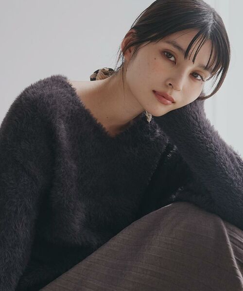 THE SHOP TK / ザ ショップ ティーケー ニット・セーター | 【選べる7色/華やかで柔らか】ふわふわフェザーニット/洗える・前後2WAY | 詳細1