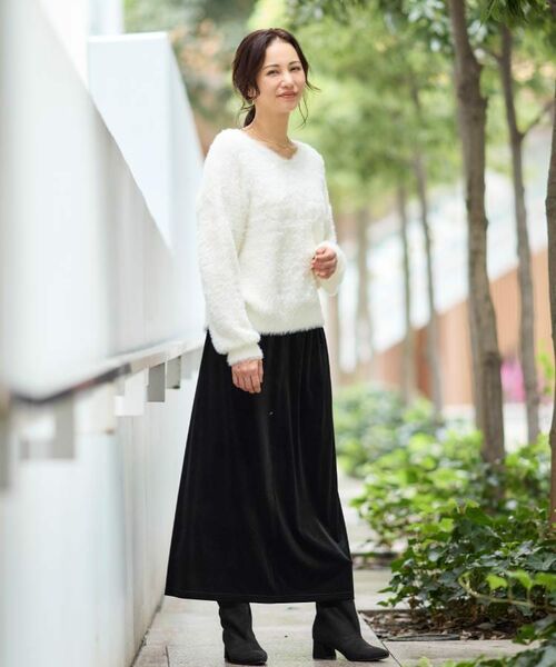 THE SHOP TK / ザ ショップ ティーケー ニット・セーター | 【選べる7色/華やかで柔らか】ふわふわフェザーニット/洗える・前後2WAY | 詳細13