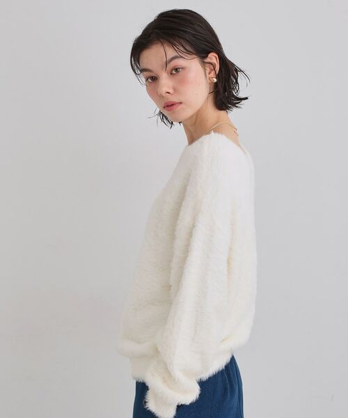 THE SHOP TK / ザ ショップ ティーケー ニット・セーター | 【選べる7色/華やかで柔らか】ふわふわフェザーニット/洗える・前後2WAY | 詳細20