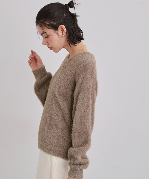 THE SHOP TK / ザ ショップ ティーケー ニット・セーター | 【選べる7色/華やかで柔らか】ふわふわフェザーニット/洗える・前後2WAY | 詳細28