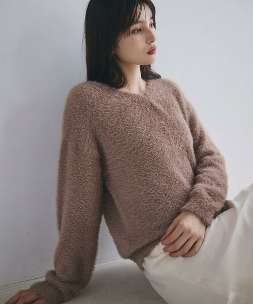 THE SHOP TK / ザ ショップ ティーケー ニット・セーター | 【選べる7色/華やかで柔らか】ふわふわフェザーニット/洗える・前後2WAY | 詳細4