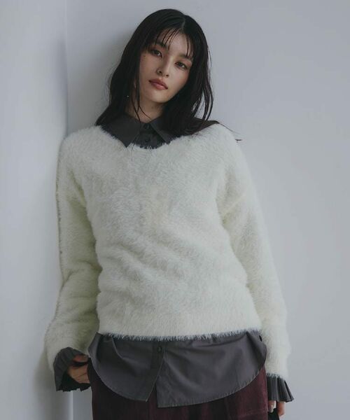 THE SHOP TK / ザ ショップ ティーケー ニット・セーター | 【選べる7色/華やかで柔らか】ふわふわフェザーニット/洗える・前後2WAY | 詳細7