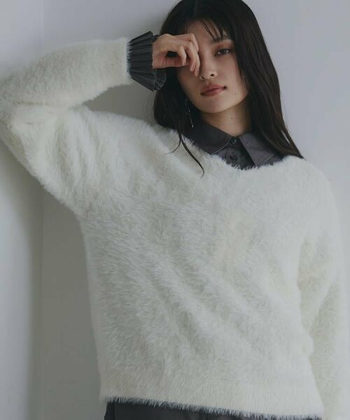 THE SHOP TK / ザ ショップ ティーケー ニット・セーター | 【選べる7色/華やかで柔らか】ふわふわフェザーニット/洗える・前後2WAY | 詳細8