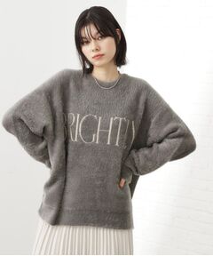 THE SHOP TK / ザ ショップ ティーケー カットソー | ベルベットフェザー ロゴニットプルオーバー