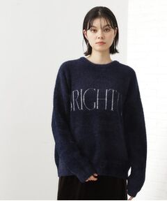 THE SHOP TK / ザ ショップ ティーケー カットソー | ベルベットフェザー ロゴニットプルオーバー