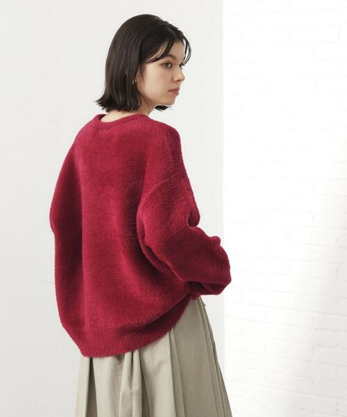 THE SHOP TK / ザ ショップ ティーケー カットソー | ベルベットフェザー ロゴニットプルオーバー | 詳細16