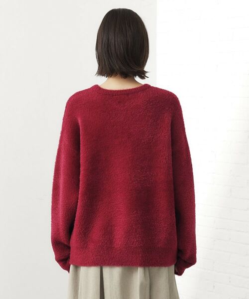 THE SHOP TK / ザ ショップ ティーケー カットソー | ベルベットフェザー ロゴニットプルオーバー | 詳細21