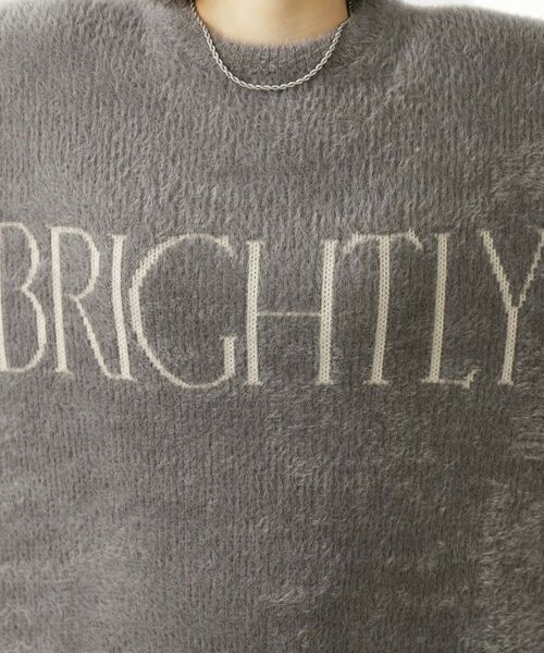 THE SHOP TK / ザ ショップ ティーケー カットソー | ベルベットフェザー ロゴニットプルオーバー | 詳細6