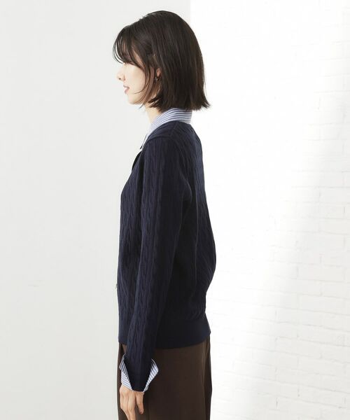 THE SHOP TK / ザ ショップ ティーケー ニット・セーター | 【着るだけでコーデ完成】シャツレイヤード風 ケーブルニット | 詳細14