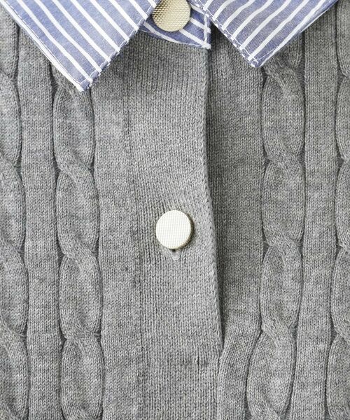 THE SHOP TK / ザ ショップ ティーケー ニット・セーター | 【着るだけでコーデ完成】シャツレイヤード風 ケーブルニット | 詳細8