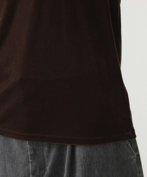 THE SHOP TK / ザ ショップ ティーケー カットソー | 【程よいシアー感】ベロア袖クシュプルオーバー | 詳細22