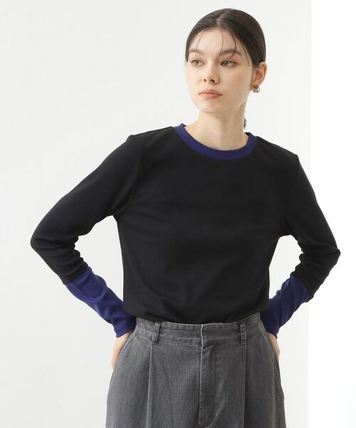 THE SHOP TK / ザ ショップ ティーケー カットソー | バイカラーテレコプルオーバー | 詳細13