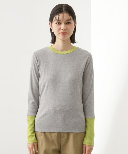 THE SHOP TK / ザ ショップ ティーケー カットソー | バイカラーテレコプルオーバー | 詳細16
