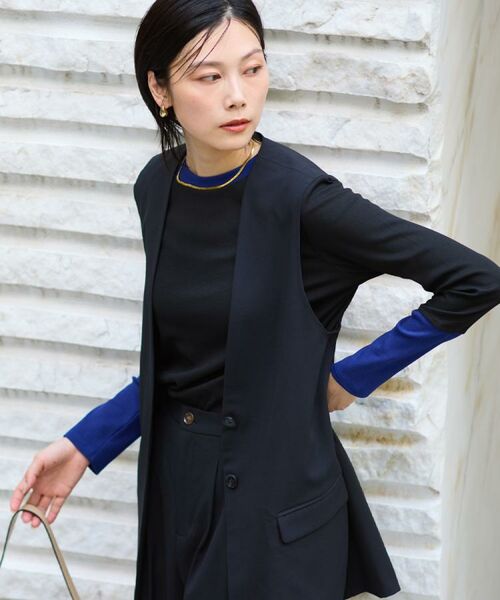 THE SHOP TK / ザ ショップ ティーケー カットソー | バイカラーテレコプルオーバー | 詳細2