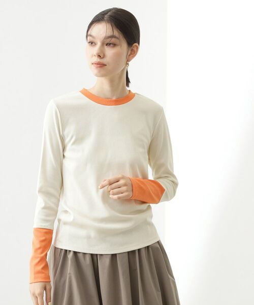 THE SHOP TK / ザ ショップ ティーケー カットソー | バイカラーテレコプルオーバー | 詳細3