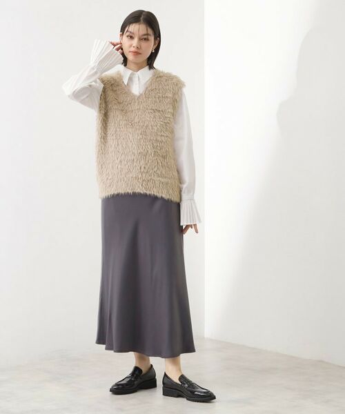 THE SHOP TK / ザ ショップ ティーケー ベスト | ふわふわフェザーベスト/洗える | 詳細9